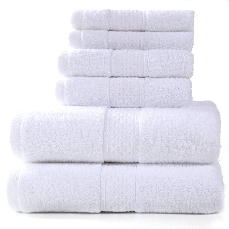 Home Simple Cotton Absorbent Towel Bath Towel 6-Piece Set