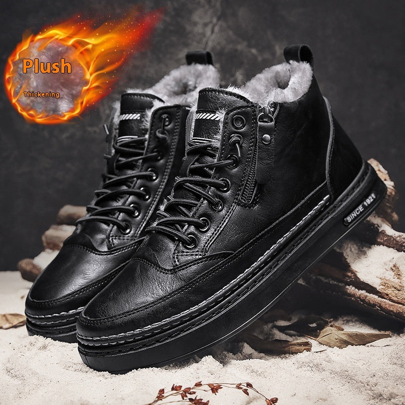 High-top Velvet Thermal And Thickening Northeast Cotton Padded Shoes