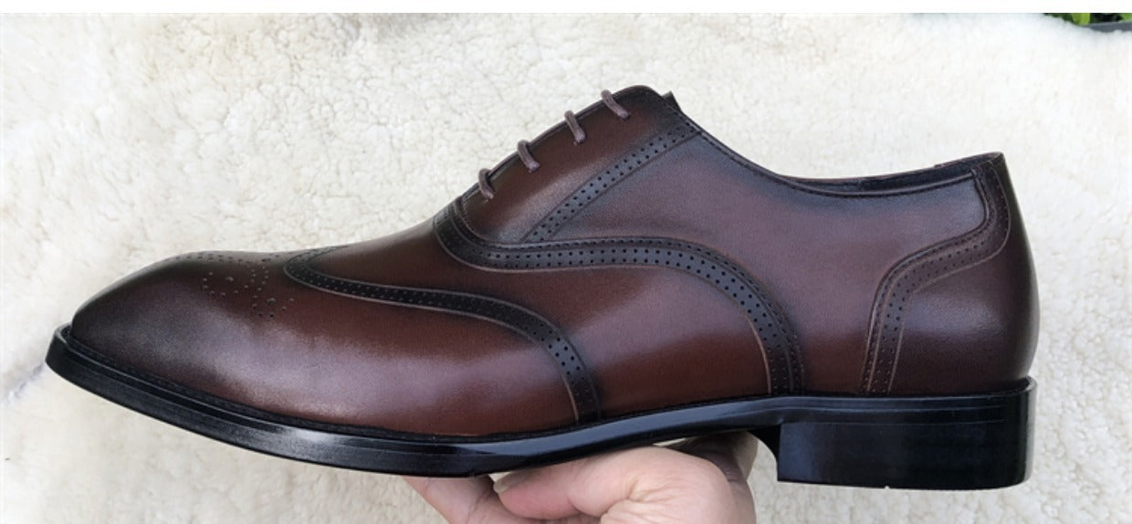 Men's Business Suit Carved Leather Shoes