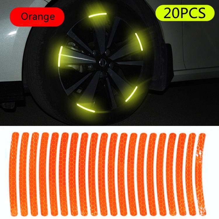 20PCs Car Wheel Hub Reflective Sticker Tire Warning Label