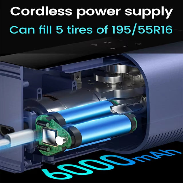 A22 Wireless Rechargeable Portable Car 12V Double Cylinder Air Compressor Electric Automobile Wheel Tire Inflators