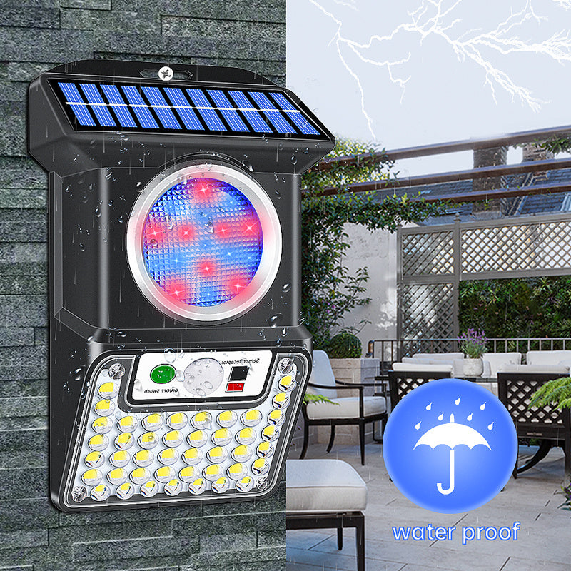 Outdoor LED Solar Body Sensing Wall Lighting Remote Control Light