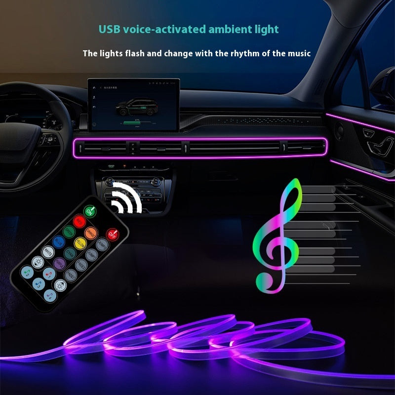 Car Atmosphere Light 64 Color Colorful Optical Fiber Atmosphere Light