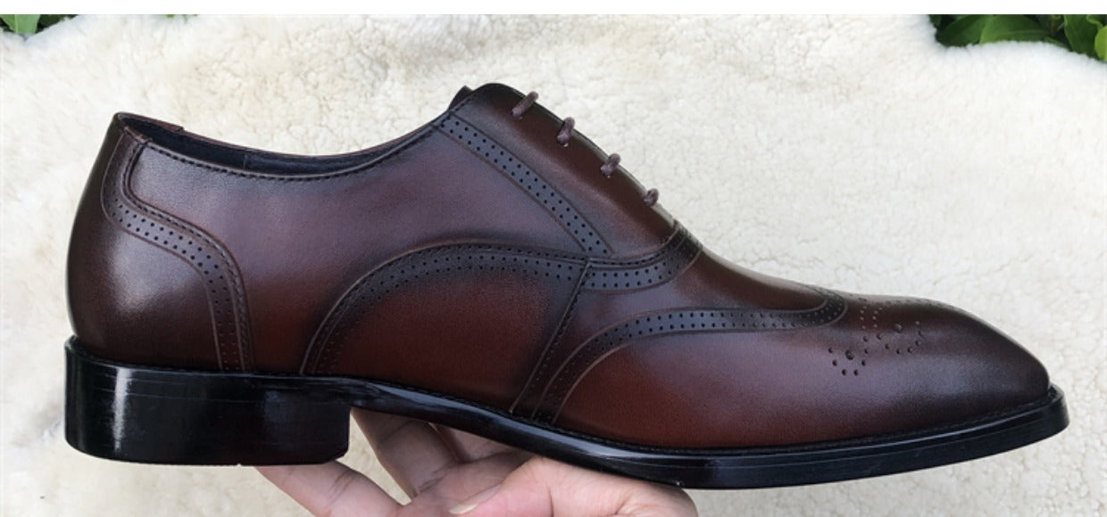 Men's Business Suit Carved Leather Shoes