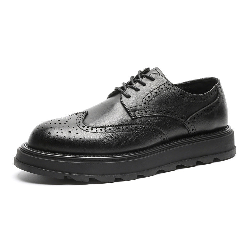 Carved Business Commute Casual Leather Shoes