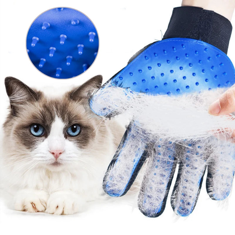 2 in 1 Pet Dryer and Grooming Gloves Dog Hair Dryer Professional Grooming Blower Dog Slicker Brush for Medium Pet Small Dog Cat