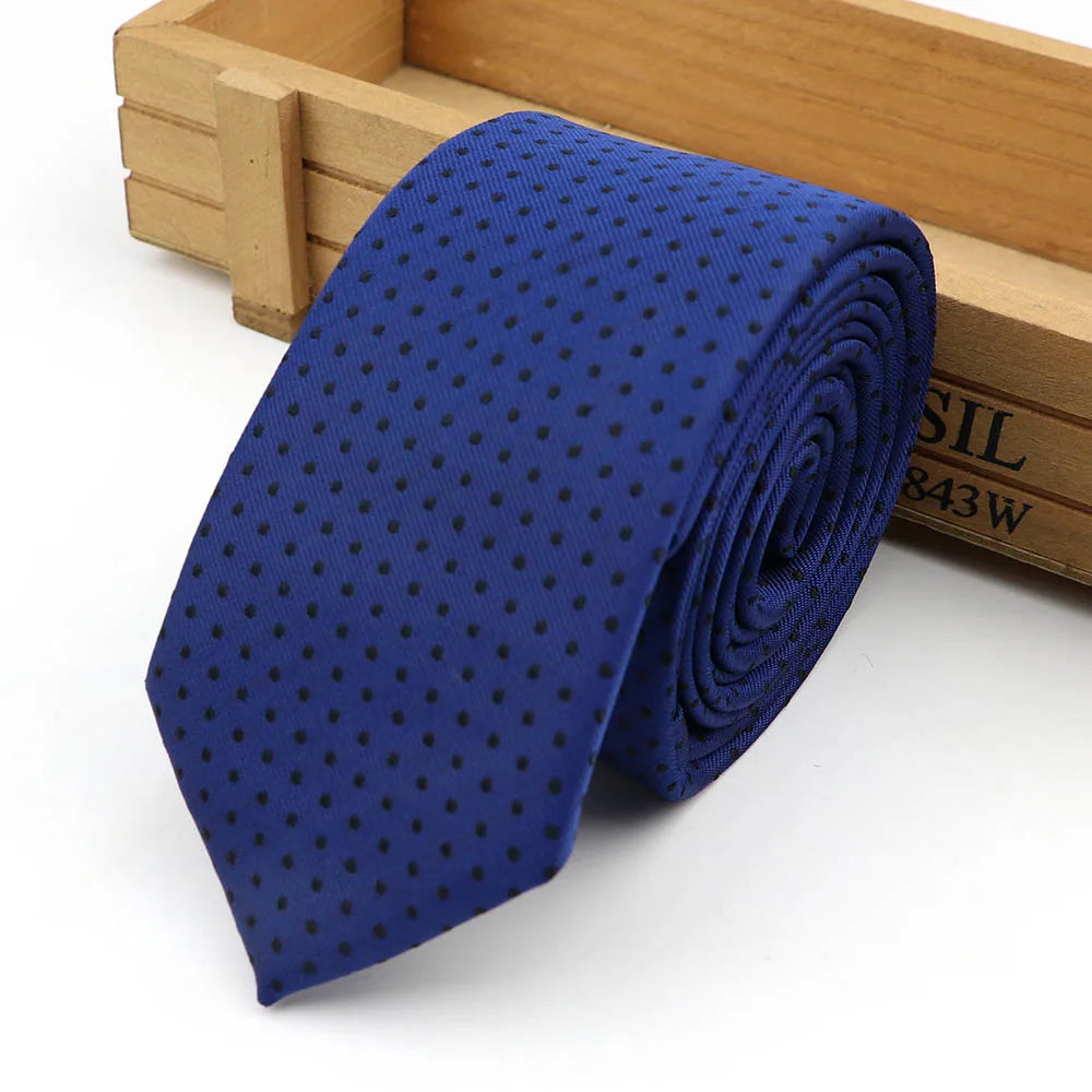 61 Colors Jacquard Striped Plaid Paisley Necktie 6cm Polyester Male Narrow Tie Skinny Tuxedo Suit Shirt Gift For Men Accessory