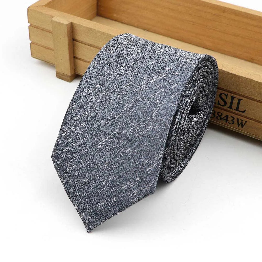 61 Colors Jacquard Striped Plaid Paisley Necktie 6cm Polyester Male Narrow Tie Skinny Tuxedo Suit Shirt Gift For Men Accessory