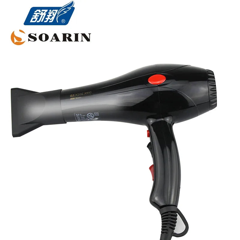 SOARIN Professional Hairdryer black High Power Constant Temperature Hair Dryer Hot/Cold Air Ectric Hair Dryer Household