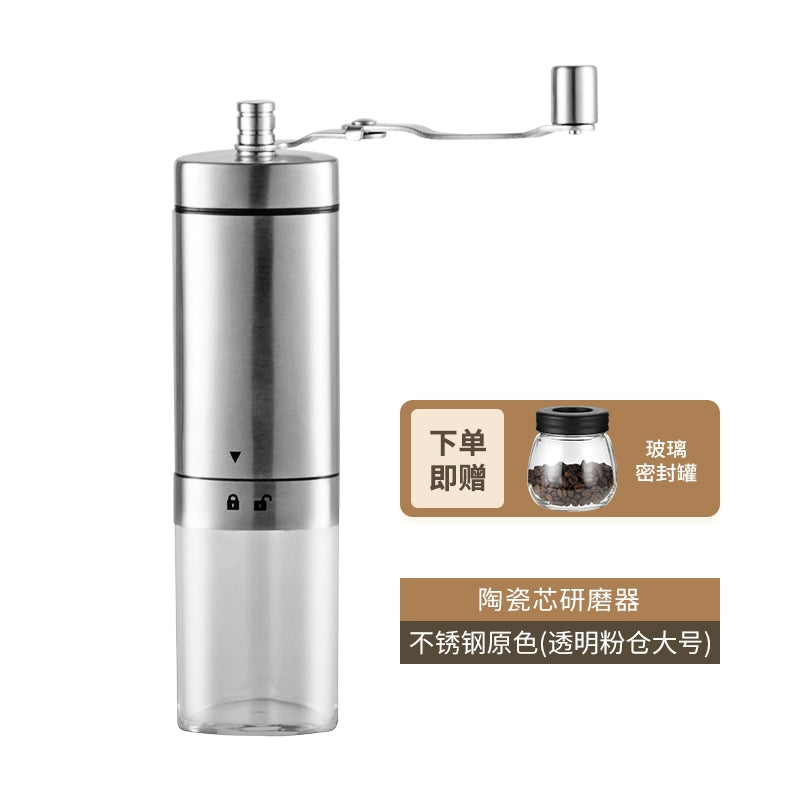 Coffee Grinder Ceramic Portable Mini Washable Stainless Steel