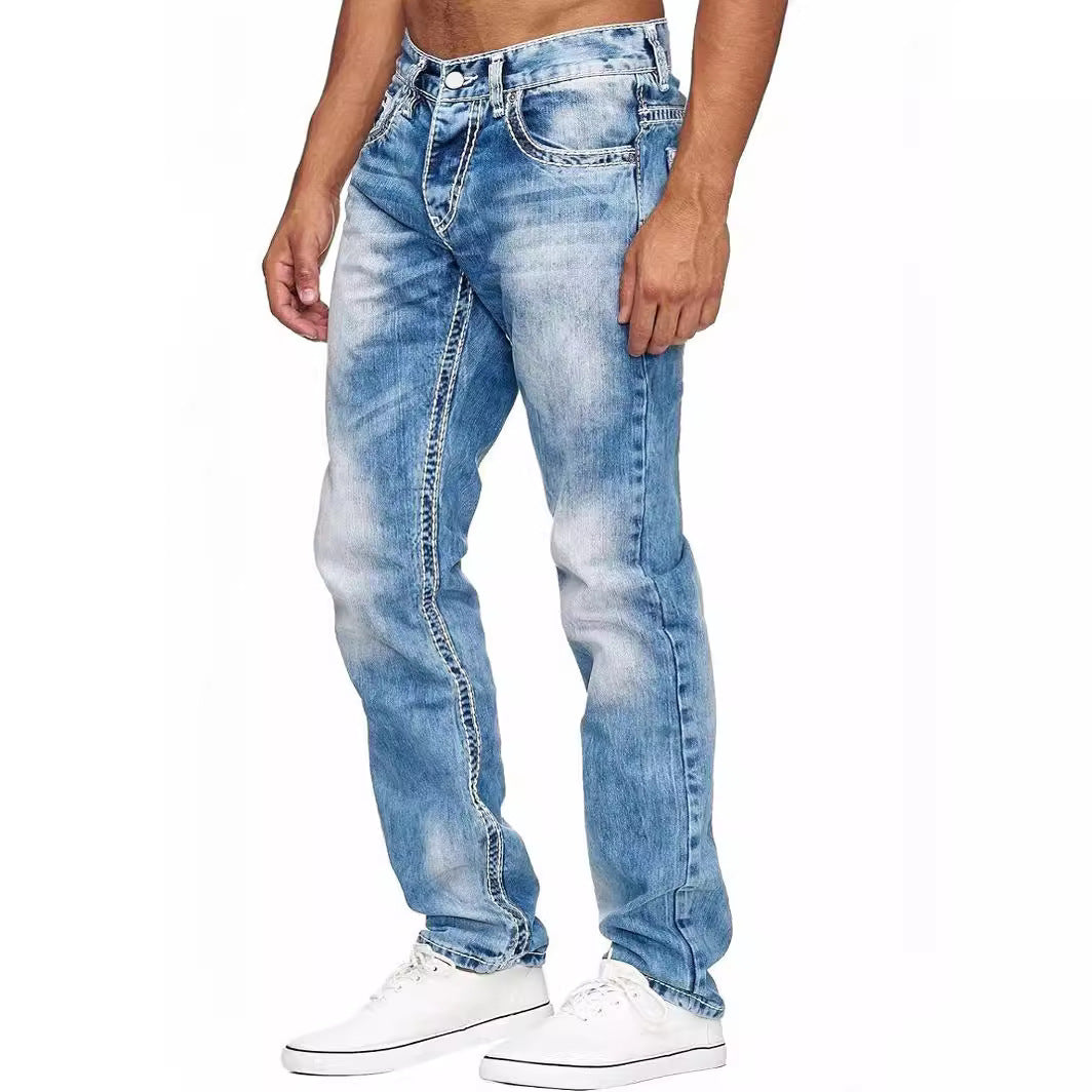 European And American Straight Men's Jeans