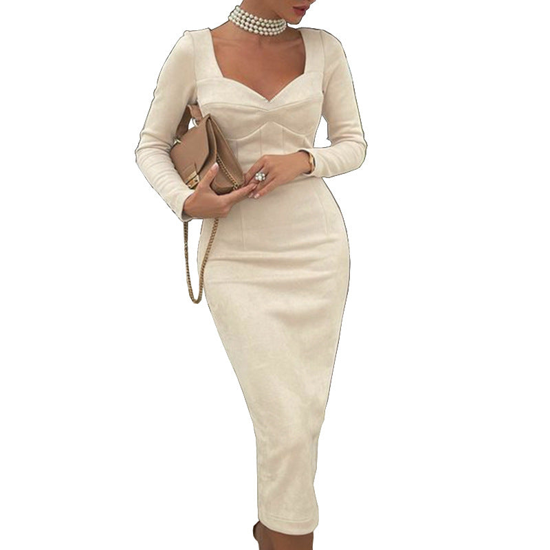 Lady's Clothing Bag Arm Midi Dress