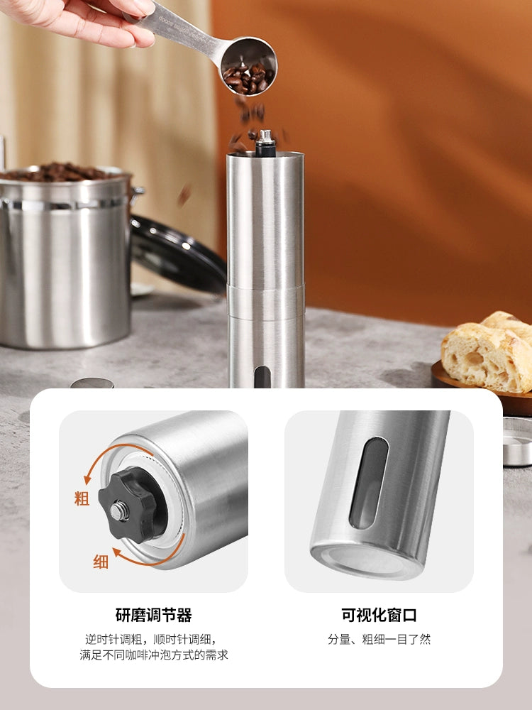 Coffee Grinder Ceramic Portable Mini Washable Stainless Steel