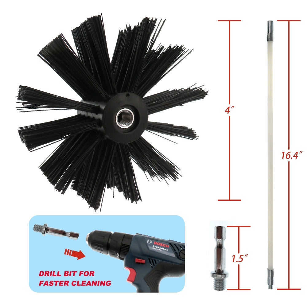 Electric Drill Dryer Chimney Hair Inner Wall Pipe Brush