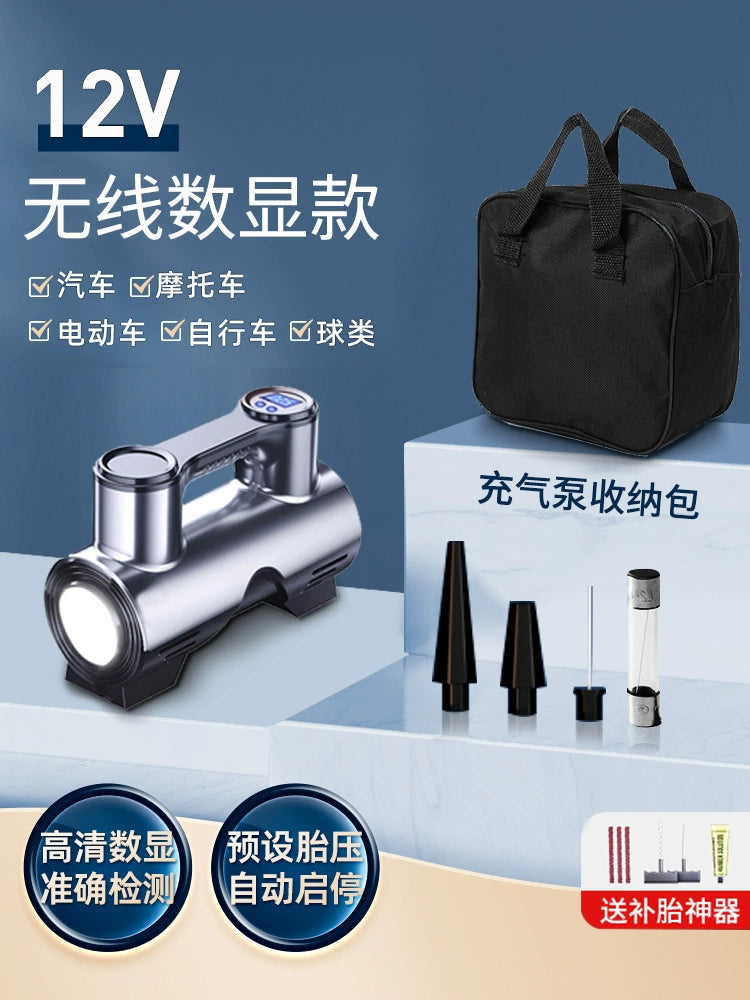 Portable Wireless Electric Tire Vehicle Air Pump