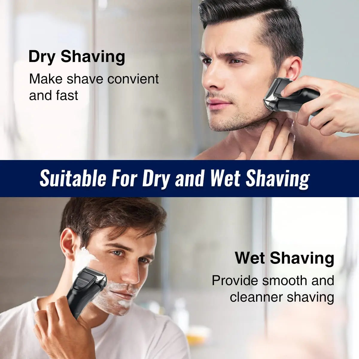 Travel Mens Shaver Mini Electric Razor for Men USB Rechargeable Beard Shaver Small Size Shavers Compact Razor Wet Dry Use