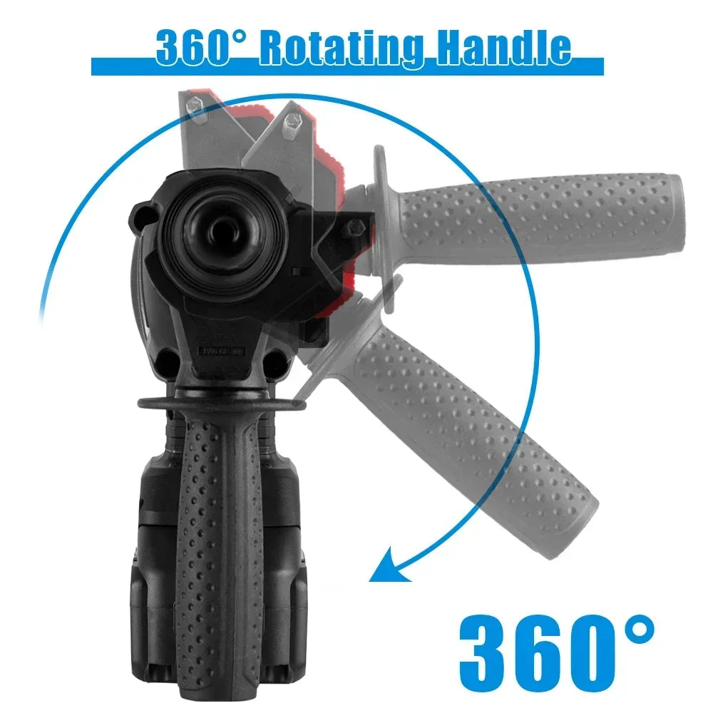 26mm Brushless Electric Hammer Cordless Rechargeable Multifunction Electric Rotary Impact Drill  Tool For Makita 18V Battery