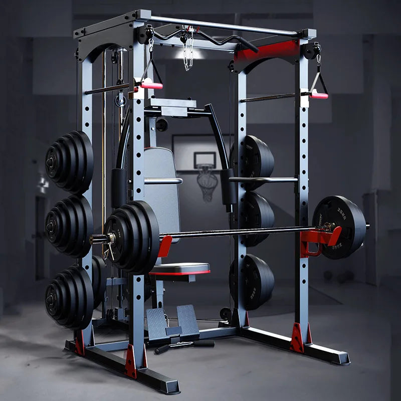 Factory Wholesale Workout Indoor Commercial Gym Fitness Equipment High Quality Multi Functional Trainer Squat Rack Smith Machine