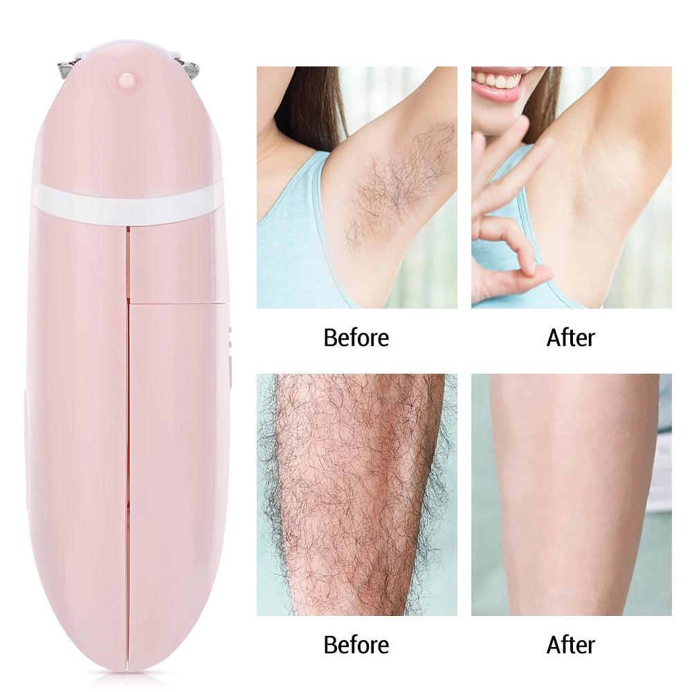 Women Electric Shaver Epilator Mini Razor Permanent Hair Removal Equipment Whole Body Knife Armpit Intimate Area Depilator