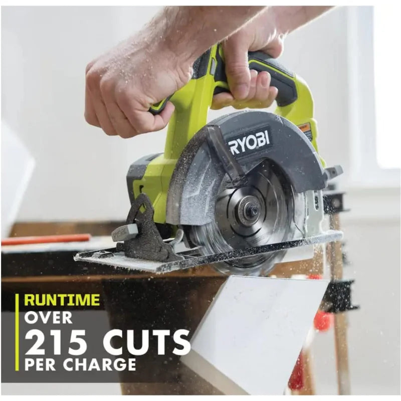 RYOBI ONE  PCL1600K2 18V Cordless 6-Tool Combo Kit with 1.5 Ah Battery, 4.0 Ah Battery, and Charger