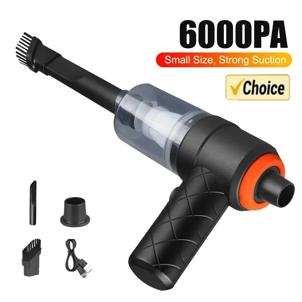 Wireless Car Vacuum Cleaner 6000Pa 120W Cordless Handheld Auto Portabale Vacuum High-power Vacuum Cleaner For Home Office Car