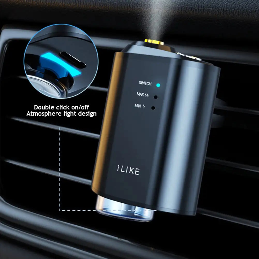 Electric Auto Air Diffuser Aroma Car Air Vent Humidifier Mist Wood Grain Oil Aromatherapy Car Air Freshener Perfume Fragrance