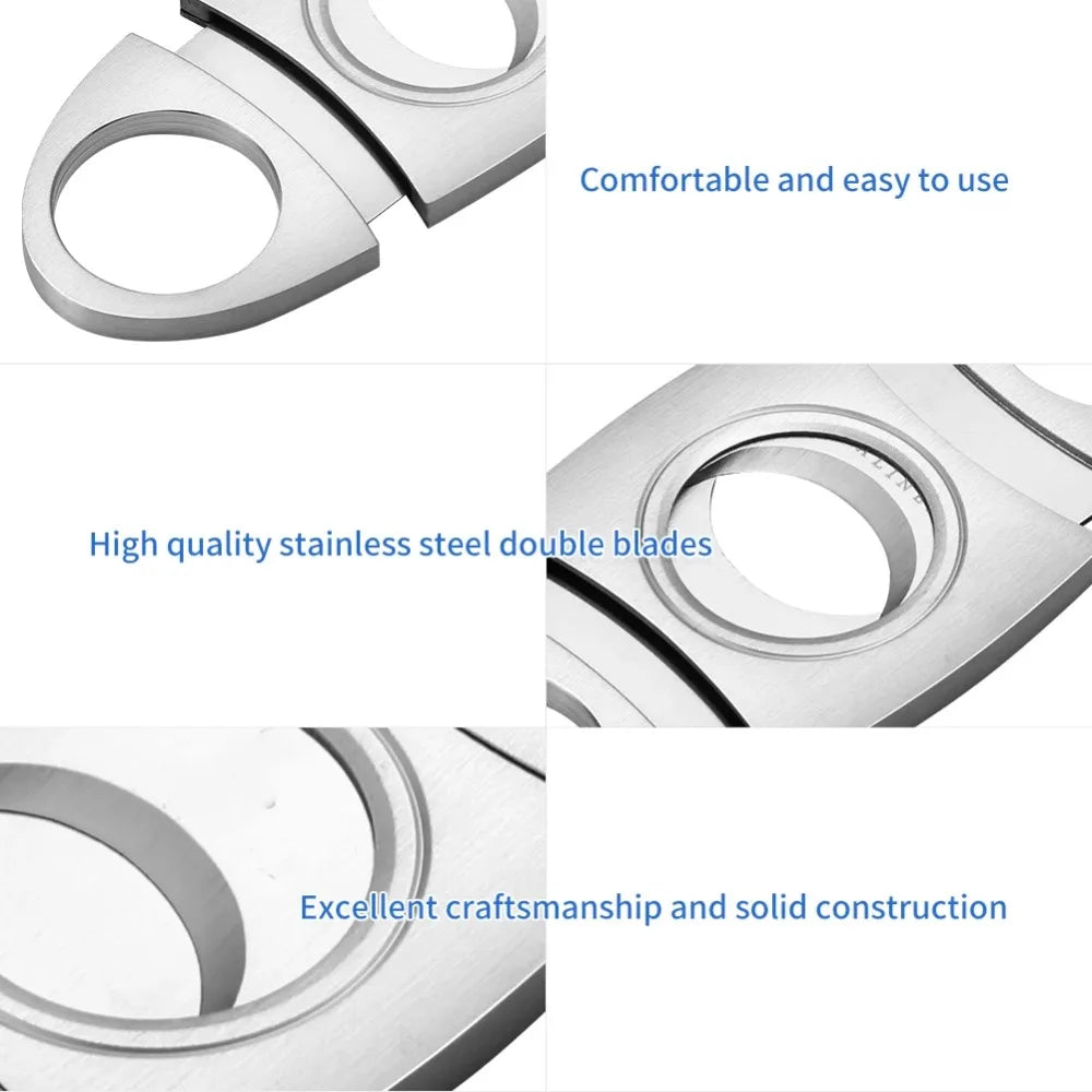 Stainless Steel COHIBA Cigar Cutter Metal Classic Cutter Guillotine Cigar Scissors Gift Puncher Cutting Knife Cigar Accessory