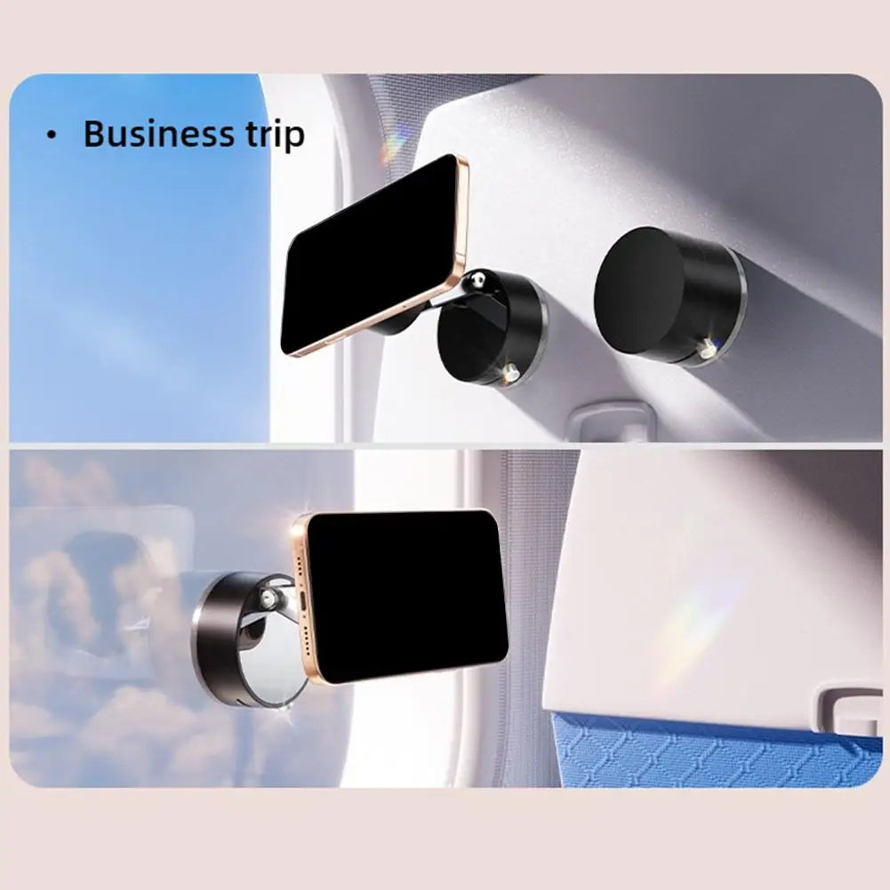 Bonola Mobile Phone Vacuum Suction Cup Holder Foldable For IPhone/ Android Kitchen Lazy Vacuum Double Sided Magnetic Bracket