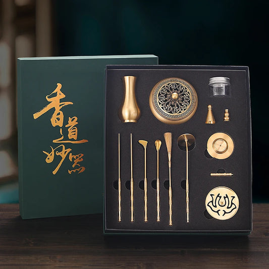 Pure copper incense seal set set incense making tools incense burner sandalwood powder Seal seal incense shovel gift box