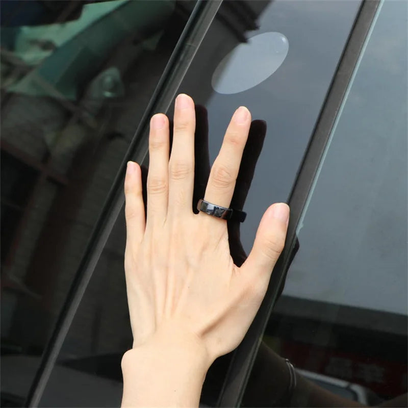 Smart Ring Car Key Ceramic Ring for Model 3 and Model Y to Replace Key Card Key for Tesla Model 3 / Y All Year man and woman