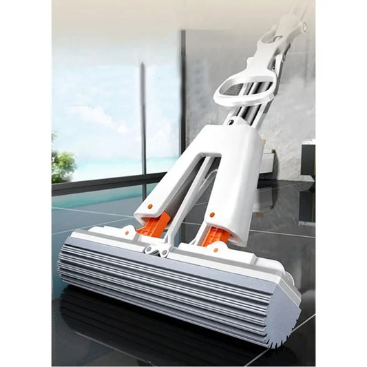 Collodion Mop Free Hand Washing Magic Self-Cleaning Squeeze Water Flat Floor Wiper Tile Wringer Cotton Squeezer Household Helper