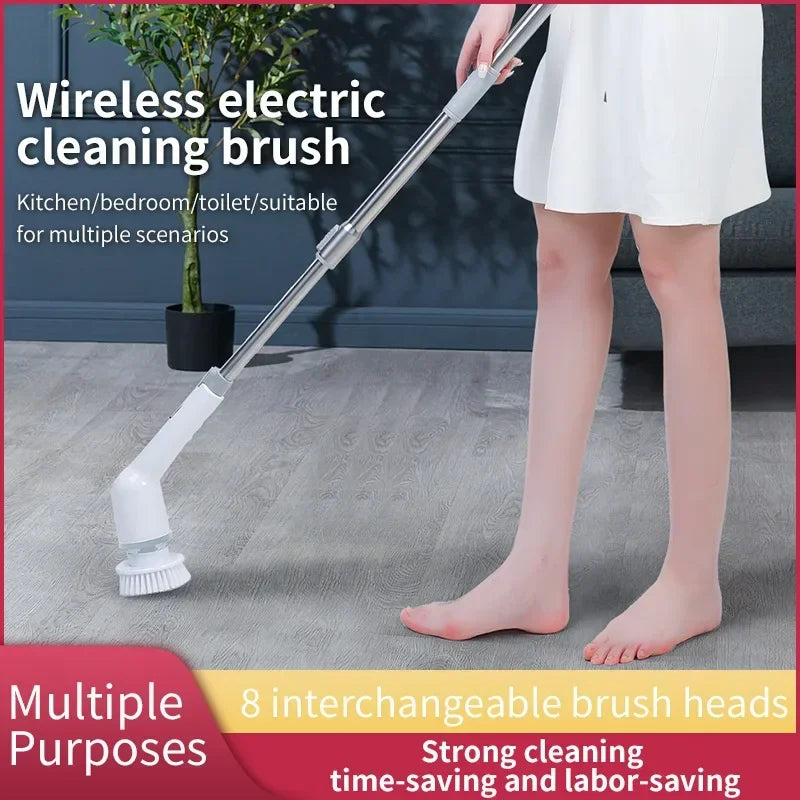 Electric Cleaning Brush 9 in 1 Multifunctional Household Wireless Rotatable Cleaning Brush For Bathroom Kitchen Windows Toilet