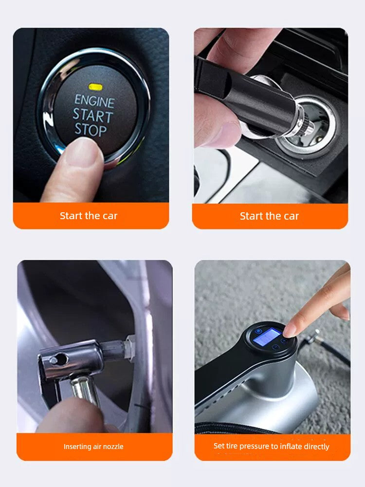 Portable Wireless Electric Tire Vehicle Air Pump