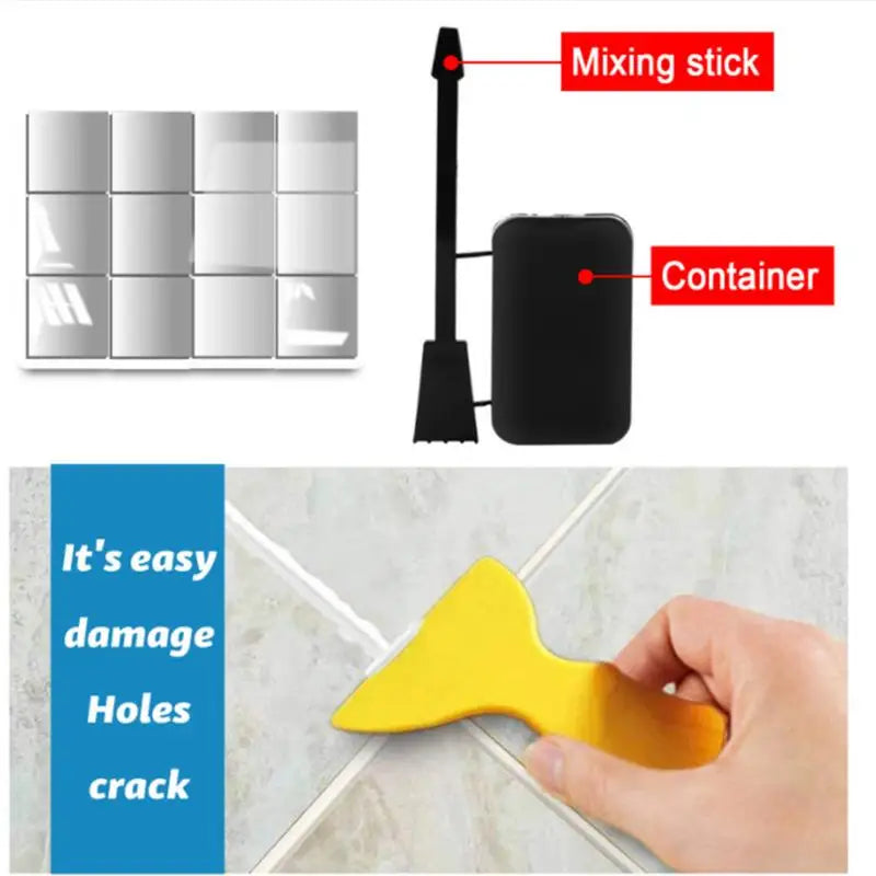 Tile Repair Paste Kit Magic Acrylic Gap Filler Marble Floor Tile Toilet Washbasin Repair Glue Crack Caulk Glue For Gouges Porcel