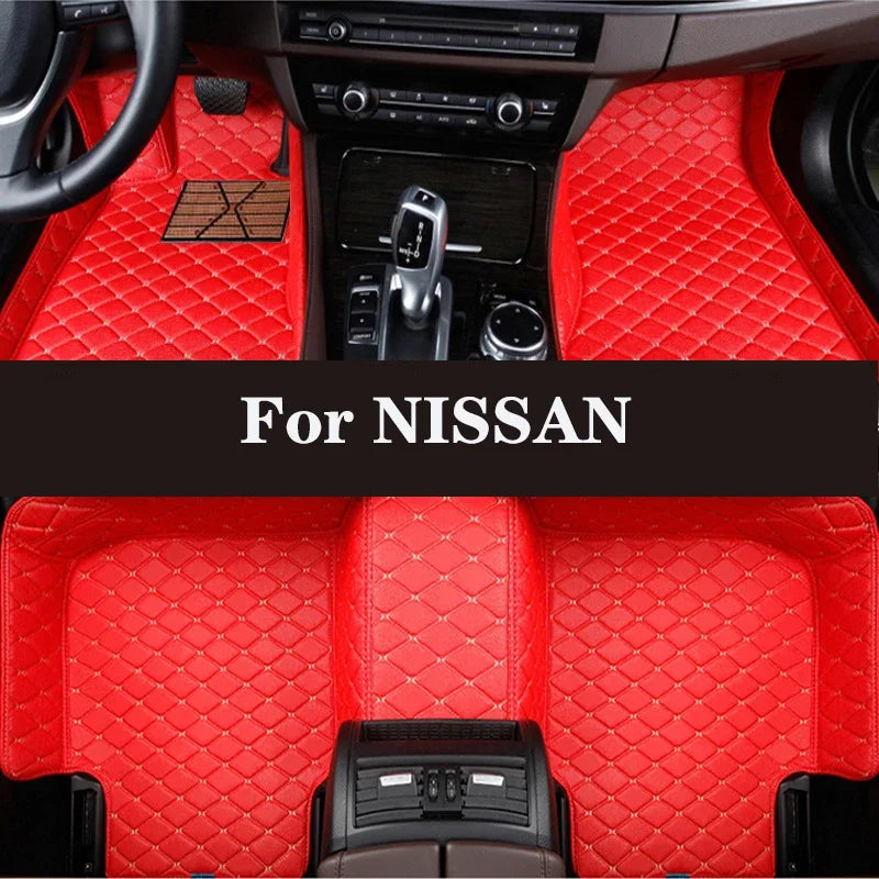 Full Surround Custom Leather Car Floor Mat For NISSAN Terra(Right Driving)  Wingroad(Right Driving) Auto Parts