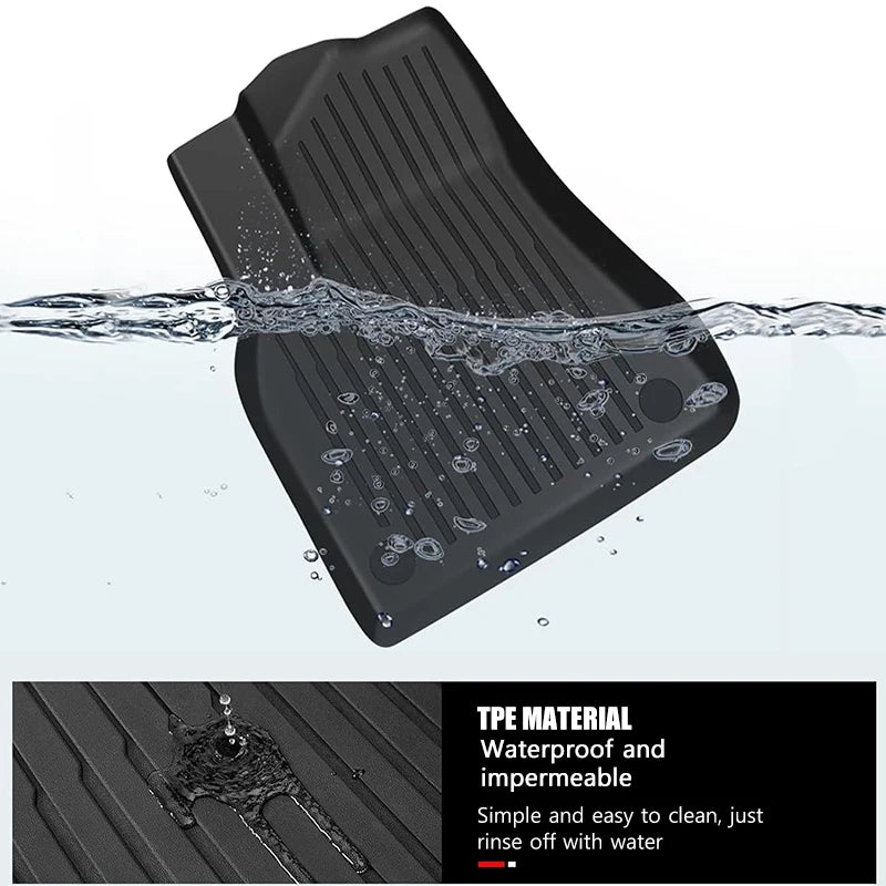 VASTZ Floor Mats for Tesla Model Y 3 2017-2024 Highland Left Right Rudder All Weather TPE Cargo Liner Cargo Trunk Accessories