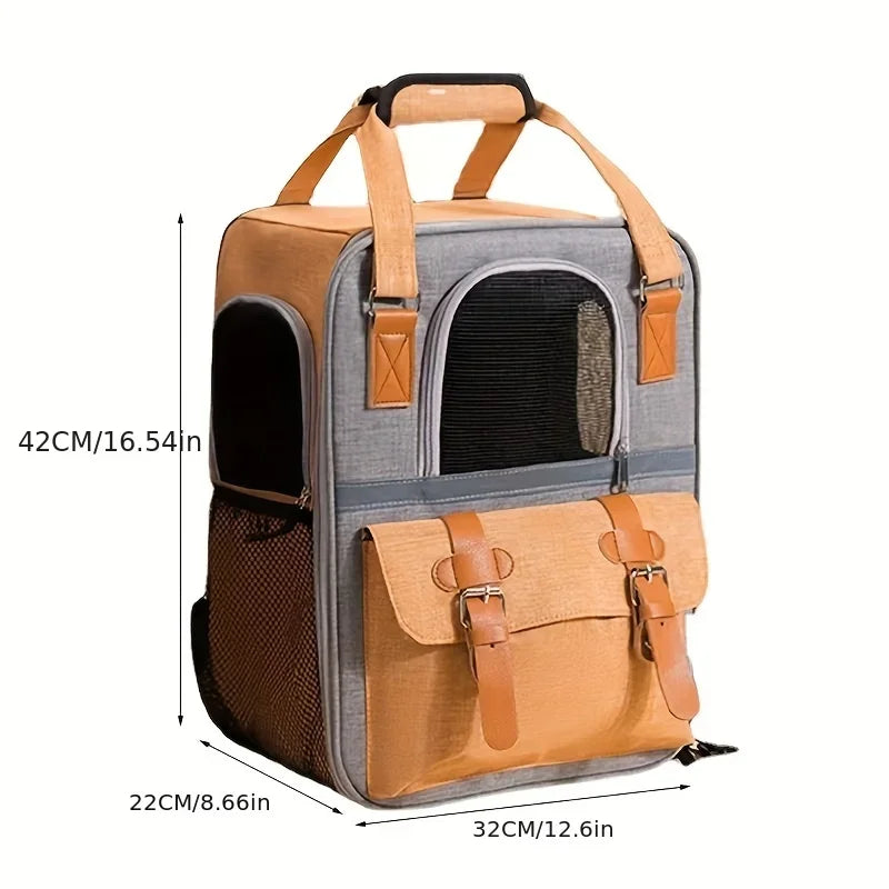 Pet Backpack,Dogs and Cats Travel Portable Back Bag,Large capacity,Pet Carrier Bag for Cats and Dogs, Portable Travel Backpack