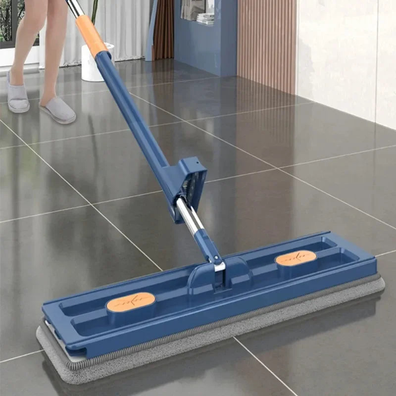 Enlarged Floor Mop With Mop Bucket Hand Washing Free Lazy Mop Squeeze Household Automatic Dehydration Magic Flat Mops Cleaning