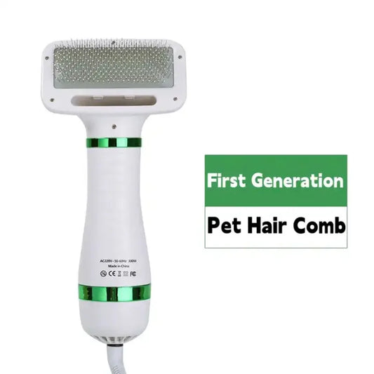 Pet Hair Dryer 2 with Slicker Brush Grooming for Cat and Dog Brush Professional Home Grooming Furry Drying Portable Dog Blower