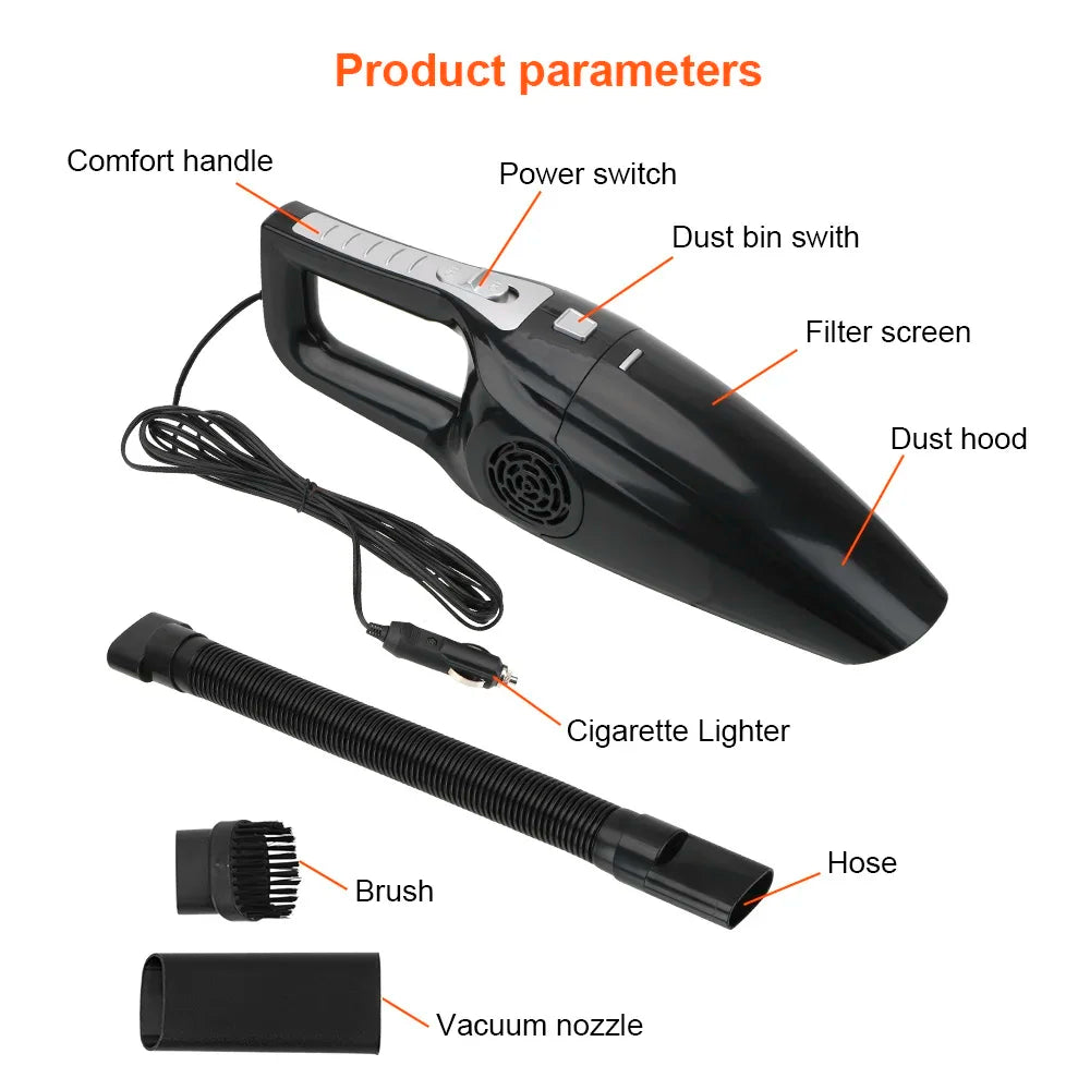 Wireless Portable Car Vacuum Cleaner High Suction 12V 120W Wet And Dry dual-use Vacuum Cleaner Powerful Handheld Vaccum Cleaners