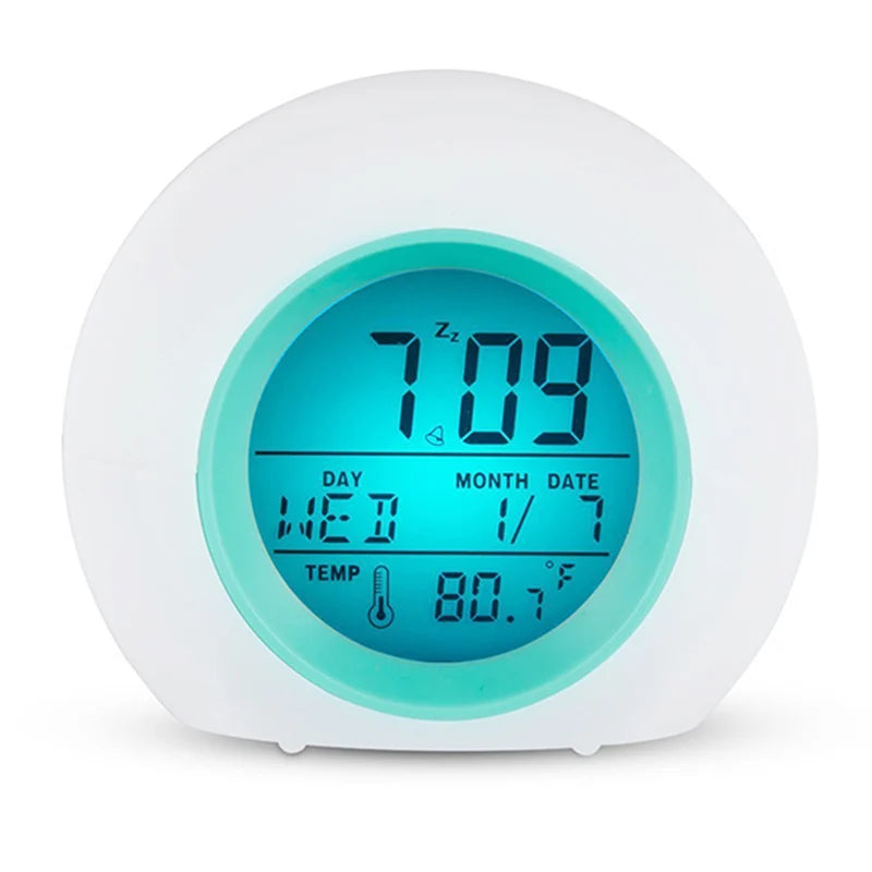 1/3/6PCS Kids Digital Alarm Clocks 7 Colors LED Change Night Light Spherical Touch Control Wake Up Electronic Clock Children