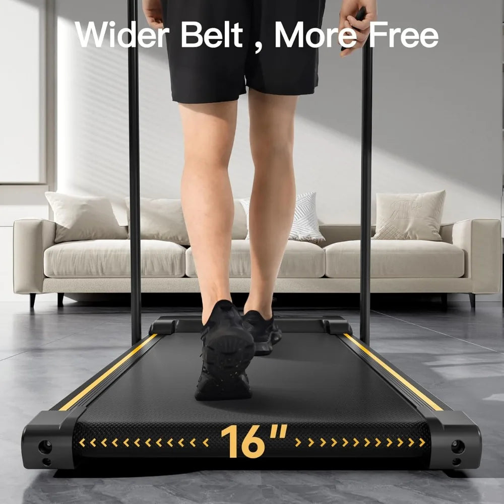 Foldable Treadmills for Home Office, Treadmill for Walking Jogging Running, Portable Lightweight Walking Treadmills with Wheel