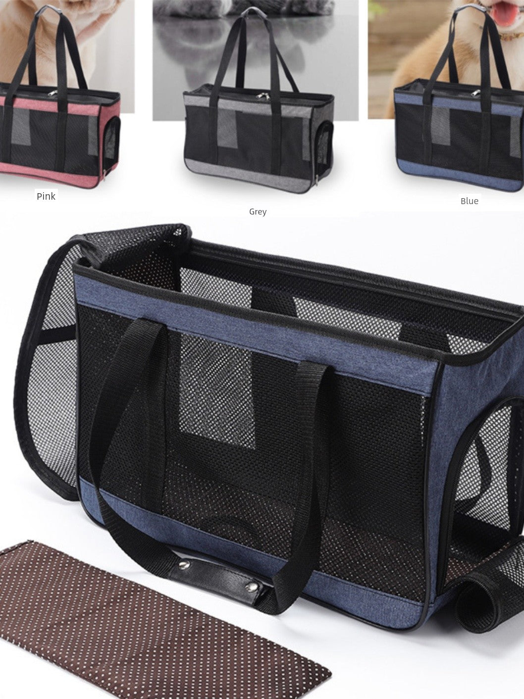 New Arrival Summer Cool Teddy Portable Pet Bag