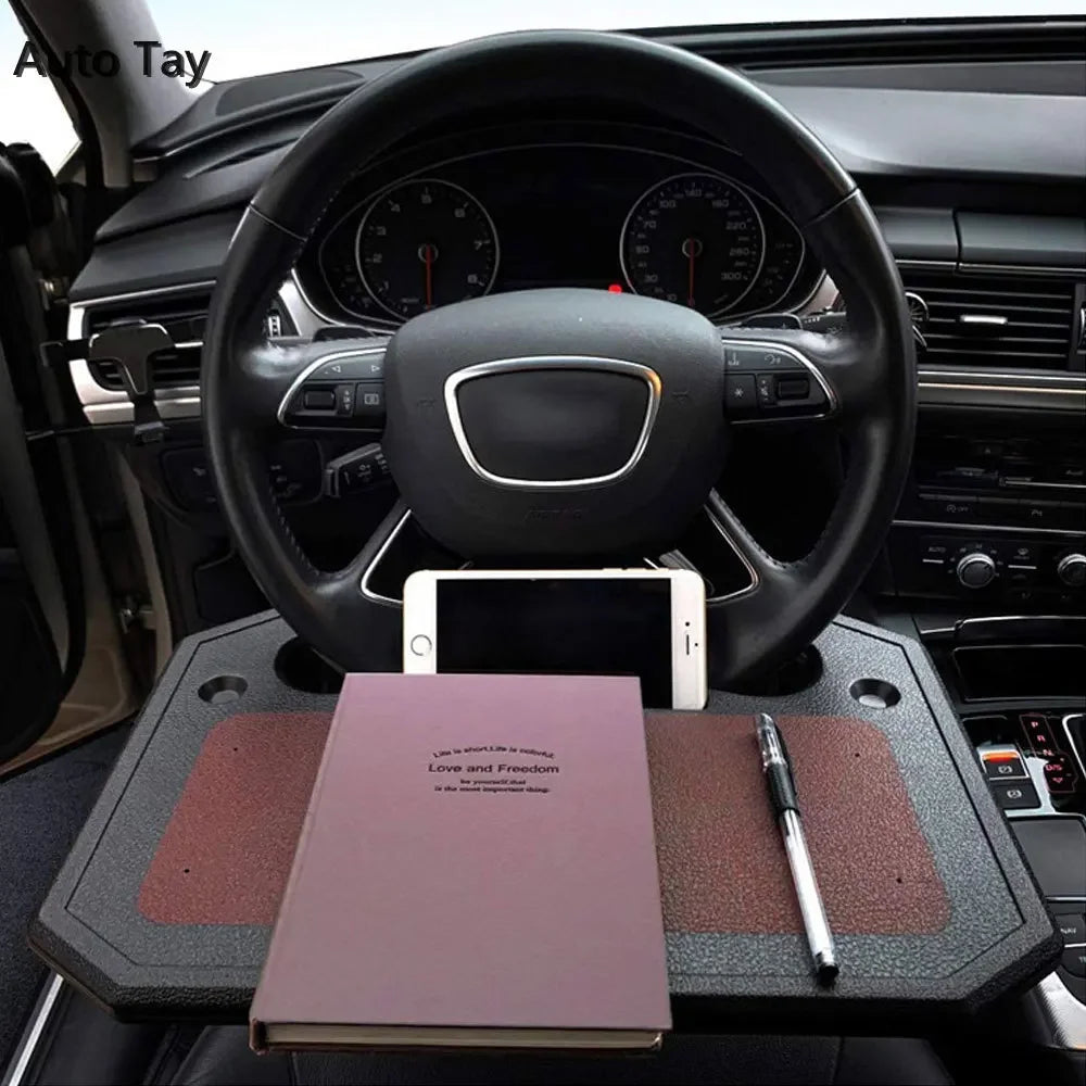 Universal Car Table Steering Wheel Eat Work t Drink Coffee Goods Holder Tray  Laptop Computer Desk Stand Seat