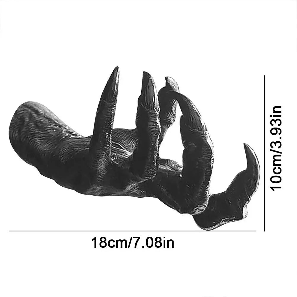 Witch's Demon Hand Wall Hanging Statues Resin Retro Art Hanging Design Creative Halloween Home Decor Art Sculpture For Room