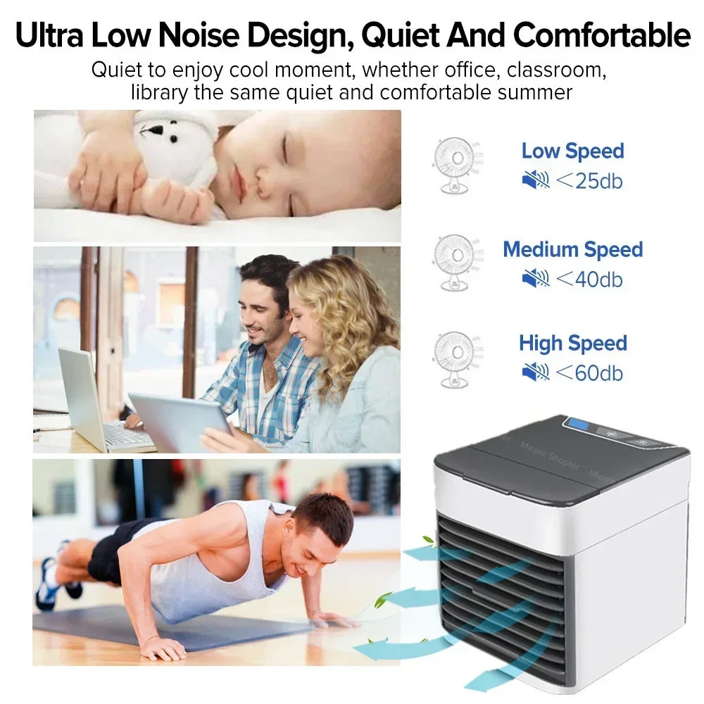 Portable Air Conditioner USB New Style 3 in 1 Purifying Humidifier Cooler with 3 Adjustable Speeds Home Offic