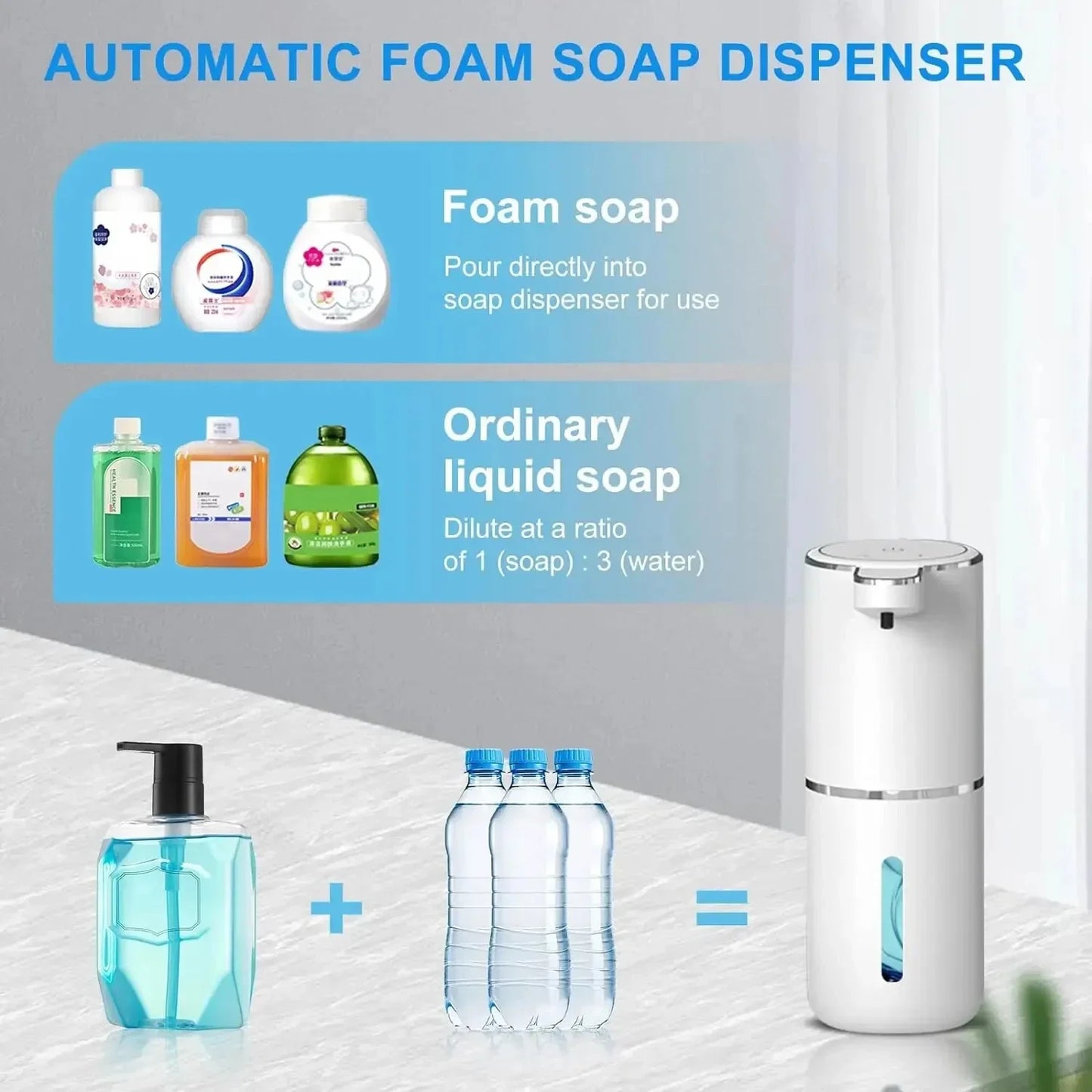 Automatic Soap Dispenser Touchless Foaming Soap Dispenser 380ml USB Rechargeable Electric 4 Level Xiaomi Ecological Porduct