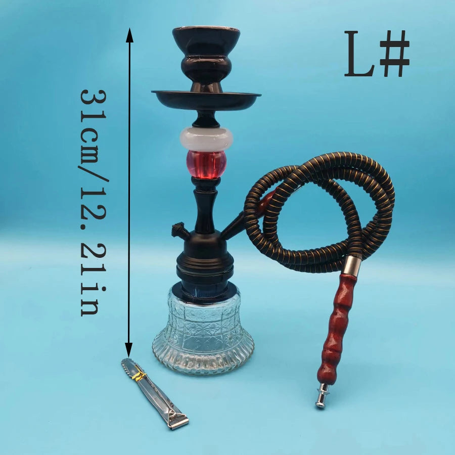 1PC Arabian Hookah Single Tube Glass Bottle Hookah Set Small Portable Travel Bar KTV Shisha Accessories Birthday Gift