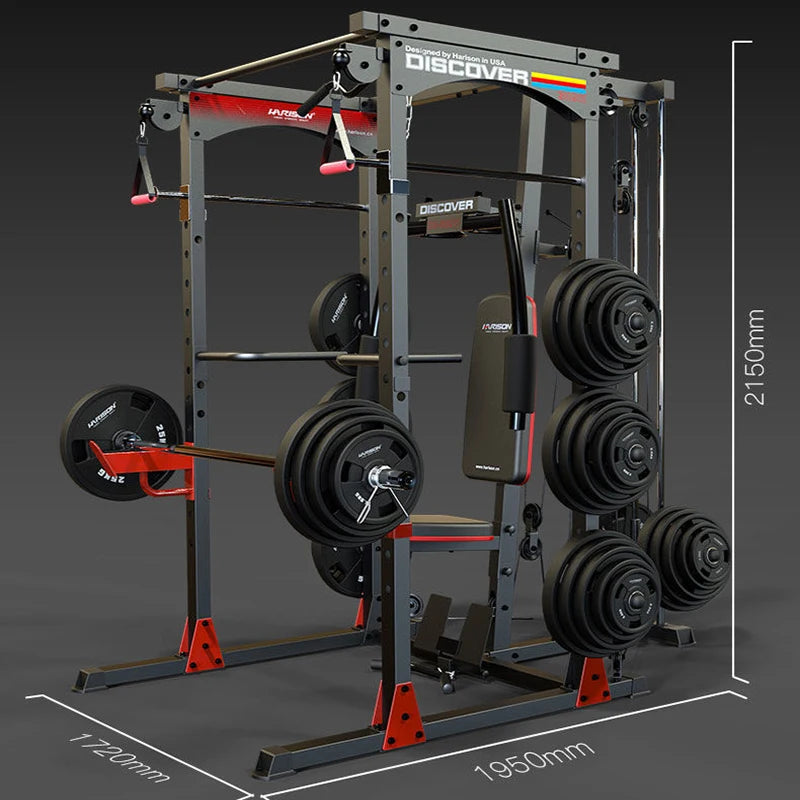 Factory Wholesale Workout Indoor Commercial Gym Fitness Equipment High Quality Multi Functional Trainer Squat Rack Smith Machine