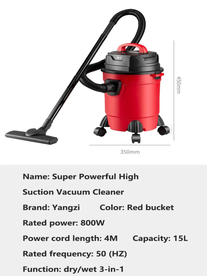 Home small vacuum cleaner strong handheld large suction dry blowing super power vacuum cleaner